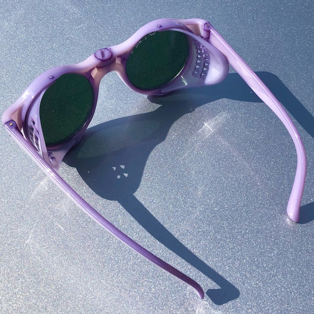 Vintage Flat Glass Lens Sunglasses By Nylon France - Picture 2 of 12